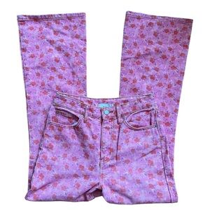BDG High Rise Flare Floral Coquette Girly Pink Jeans PP